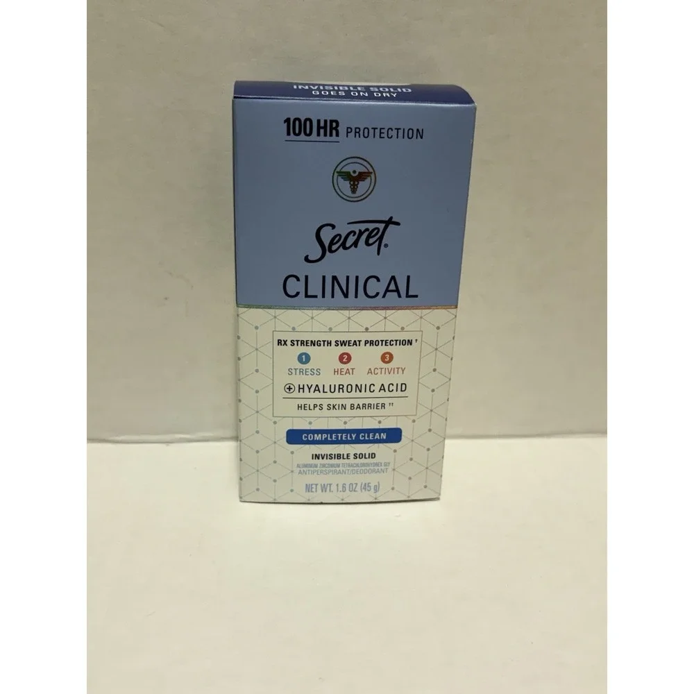 Secret Clinical Completely Clean Invisible Solid 100HR Antiperspirant 1.6 oz NEW